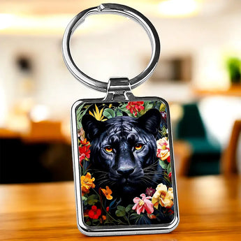 Porte Clé Panthère Fleurs - Les Bois d'Aurore