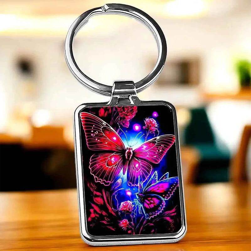 Porte Clé Papillon Violet