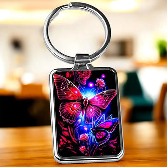 Porte Clé Papillon Violet - Les Bois d'Aurore