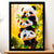 Cadre Noir 3 petits Pandas