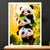 Cadre Blanc 3 petits Pandas