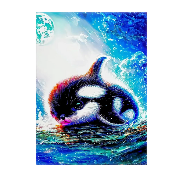 Tableau Bébé Orque – 10x15 cm