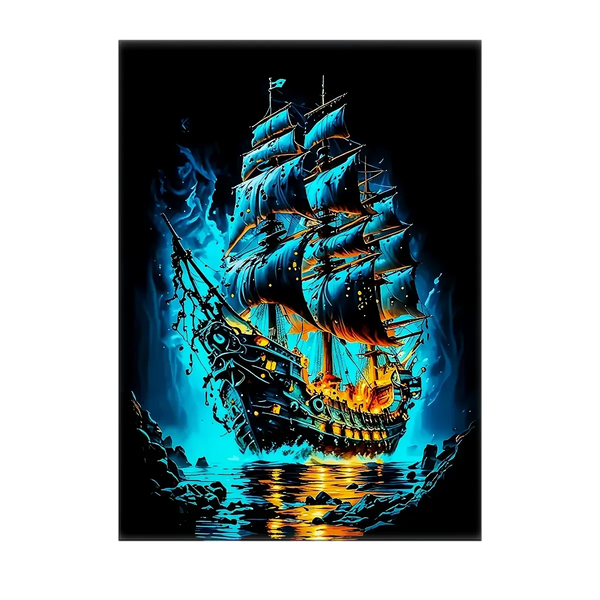 Tableau Bateau Pirate – 10x15 cm
