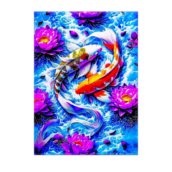Tableau Carpe Koi – 10x15 cm