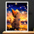 Cadre Blanc Chat Dessin