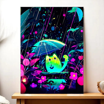 Tableau Chat Néon - Les Bois d'Aurore