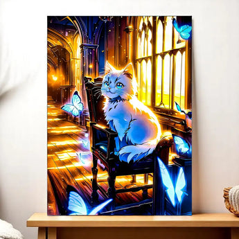 Tableau Chat Papillon - Les Bois d'Aurore