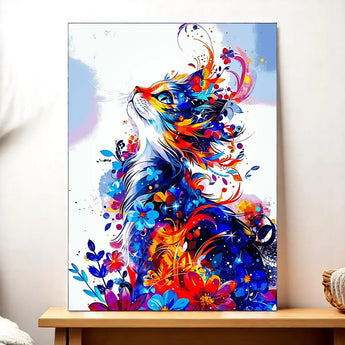 Tableau Chat Peinture - Les Bois d'Aurore