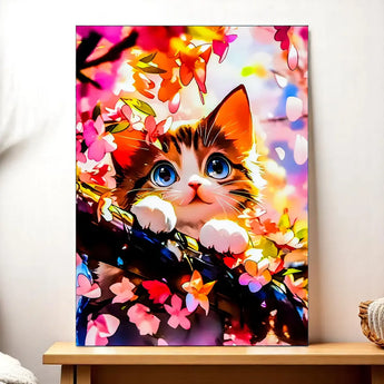 Tableau Chat Printemps - Les Bois d'Aurore