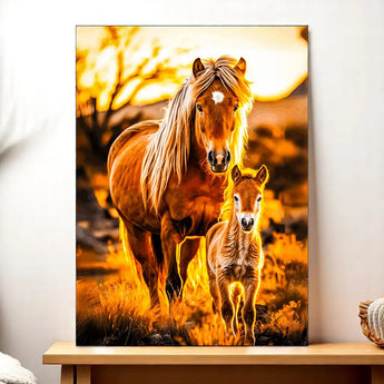 Tableau Cheval Famille - Les Bois d'Aurore