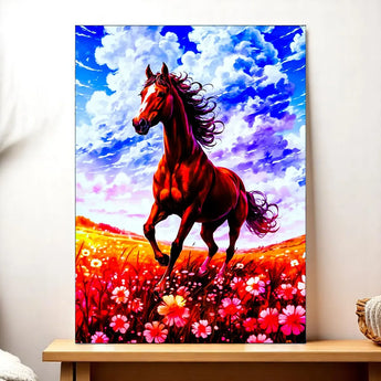 Tableau Cheval Prairie - Les Bois d'Aurore