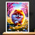 Cadre Blanc Chien Fluffy