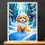 Cadre Blanc Chien Neige