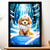 Cadre Noir Chien Neige