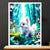 Cadre Blanc Chien Papillon
