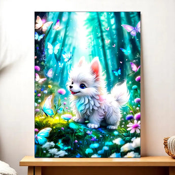 Tableau Chien Papillon - Les Bois d'Aurore