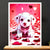 Cadre Blanc Chiot Coeur
