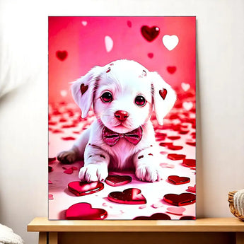 Tableau Chiot Coeur - Les Bois d'Aurore