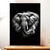 Affiche Éléphant Noir et Blanc