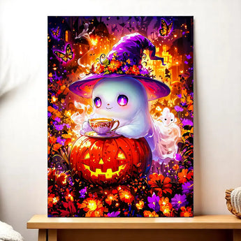 Tableau Fantôme citrouille - Les Bois d'Aurore