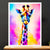 Cadre Blanc Girafe Pop