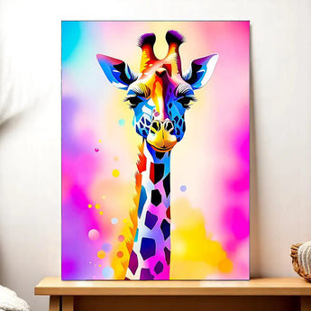 Tableau Girafe Pop - Les Bois d'Aurore