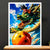 Cadre Blanc Goku Dragon Enfant