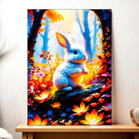 Tableau Lapin Blanc