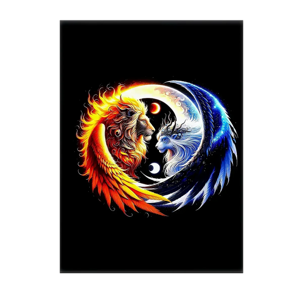 Tableau Lion et Lionne – 10x15 cm