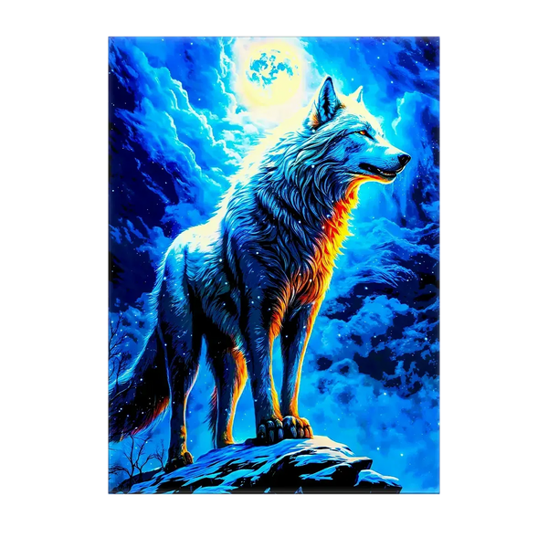 Tableau Loup – 10x15 cm