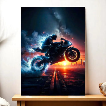 Tableau Moto Noire - Les Bois d'Aurore