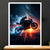 Cadre Blanc Moto Noire