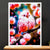 Cadre Blanc Oiseau Rose
