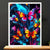 Cadre Blanc Papillon Famille