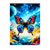 Papillon multicolore vibrant aux ailes irisées avec motifs oculaires sur fond cosmique du Tableau Papillon Moderne