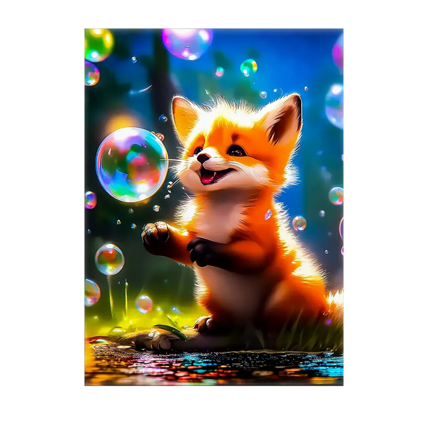Tableau Renard Bulle – 10x15 cm