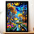 Cadre Noir Jardin Fleuri