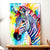 Tableau Zèbre Coloré