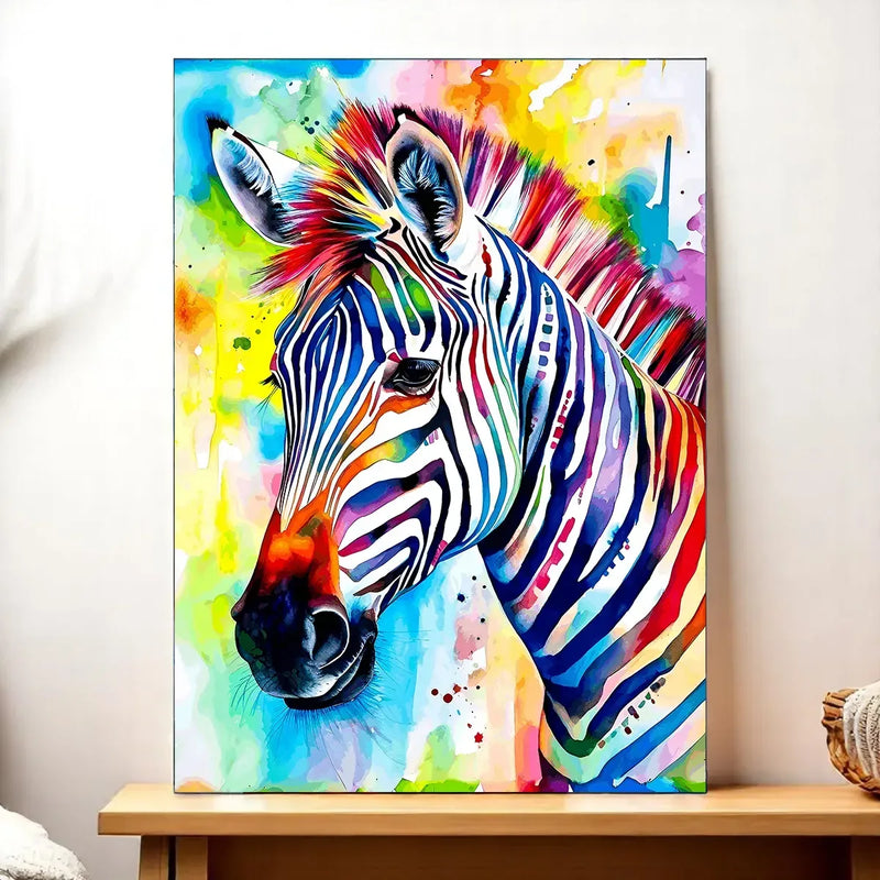 Tableau Zèbre Coloré