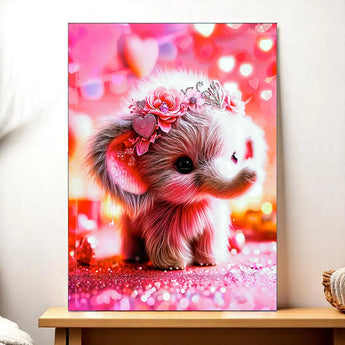 Tableau Éléphant Rose - Les Bois d'Aurore