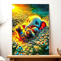 Tableau Éléphanteau - Les Bois d'Aurore