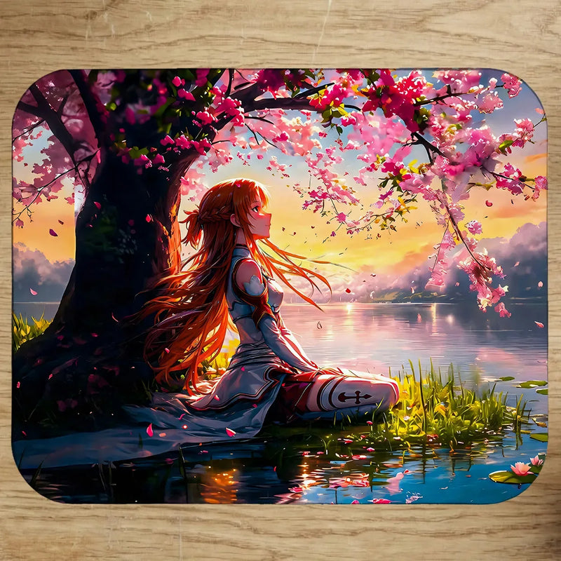 Tapis de Souris Asuna Sword Art Online illustré à la main en Anjou