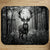 Tapis de Souris Cerf Noir et Blanc