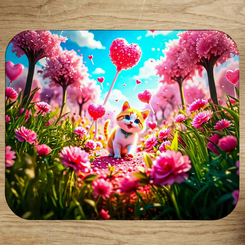 Tapis de Souris Chat Coeur