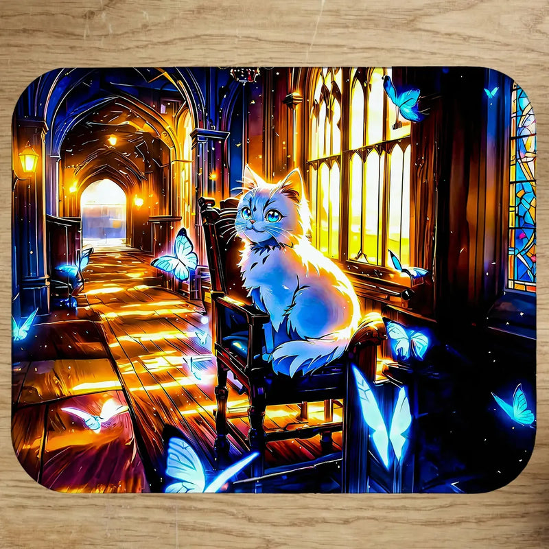 Tapis de Souris Chat Papillon