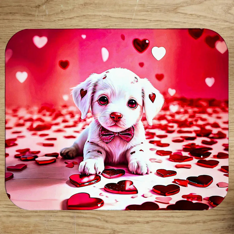 Tapis de Souris Chiot Coeur