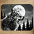 Tapis de Souris Loup Monochrome