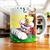 Tasse Diddl en céramique blanche avec souris cartoon colorées sur banc, cœurs et oiseaux