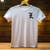 T-shirt blanc en coton avec logo L stylisé noir sur poitrine, Death Note