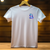 T-shirt petite licorne en coton blanc avec licorne brodée colorée sur poitrine gauche